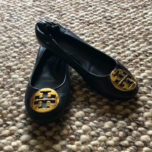Tory Burch Minnie Travel Leather Ballet Flats